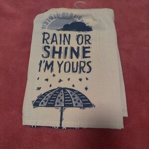 Primitives by Kathy Dish Towels, Set of 2 -RAIN OR SHINE I,M YOUR